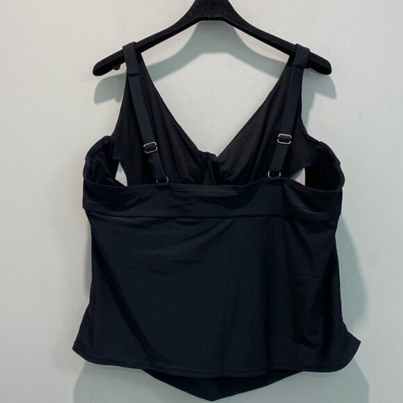 Black Tankini bikini two piece set size 2X - Picture 3 of 16